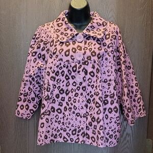 Paris Blues Vibrant Pink And Brown Leopard Cape